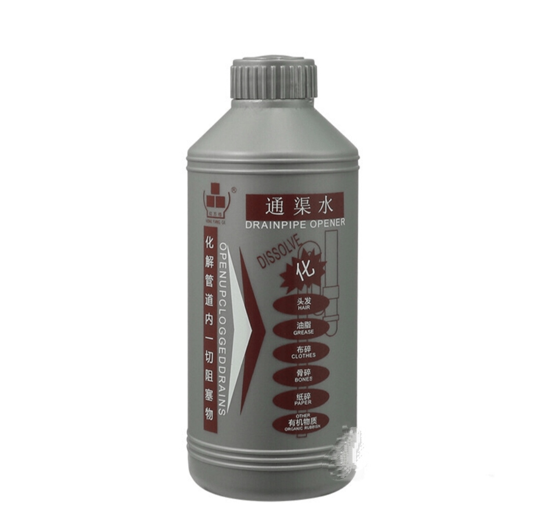 通渠水通厕水通厕剂管渠通疏通马桶水泥克 服红方格堵塞星750g/瓶