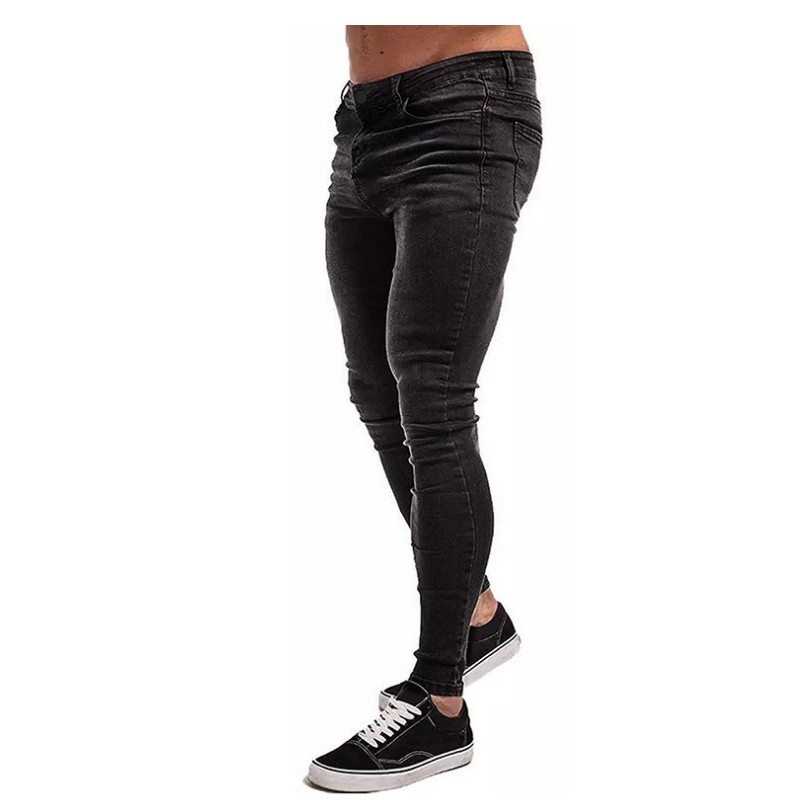 个性长裤牛仔裤拉链做旧春季