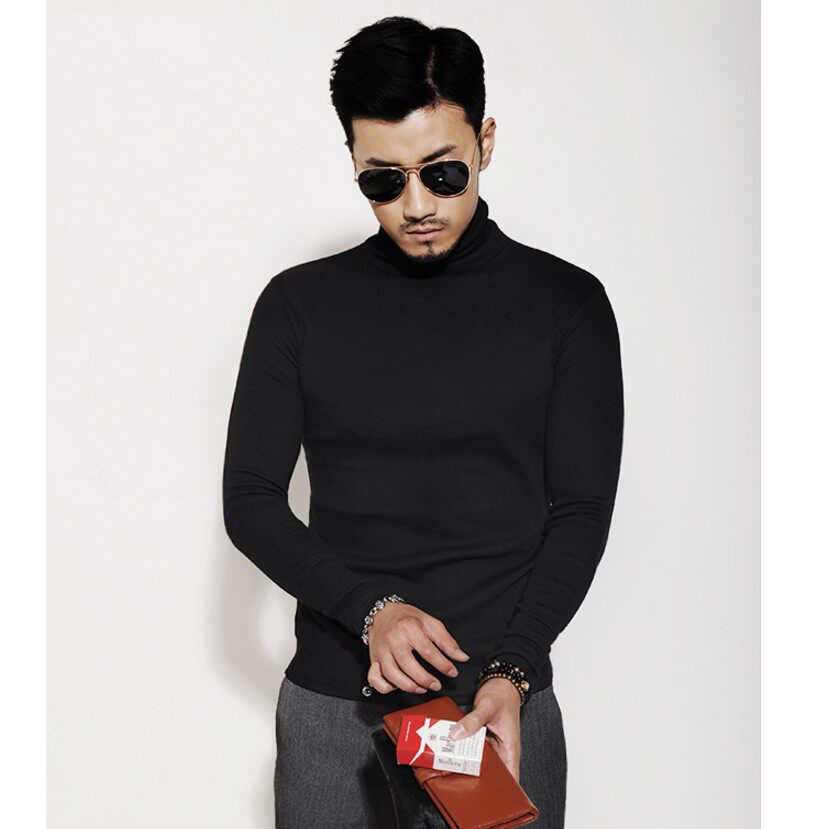 韩国高领贴身打底衫针织衣男保暖长袖紧身打底紧身T恤男明星同款在类目 男装, T恤中 - 来自Buy2taobao.com提供专业的淘宝代购服务