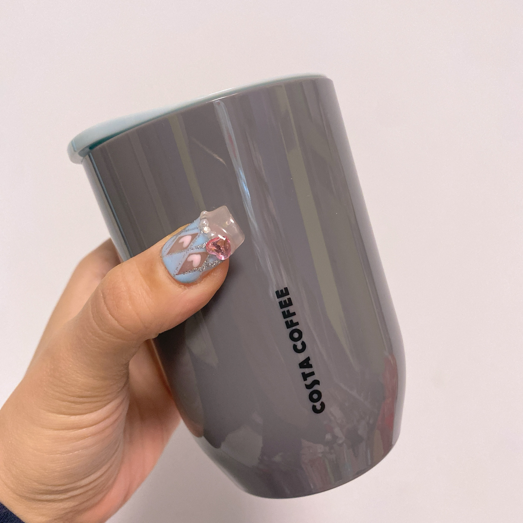 Costa随手杯冷饮咖啡杯密封随行杯茶杯牛奶杯经典红情侣款撞色杯