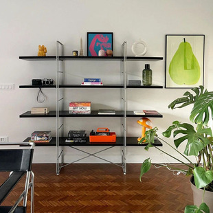 中古简易落地收纳陈列储物墙边置物架装饰北欧展示架货架多层摆件