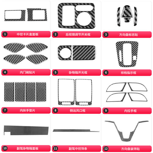 适用于本田07-11款CRV改装件碳纤