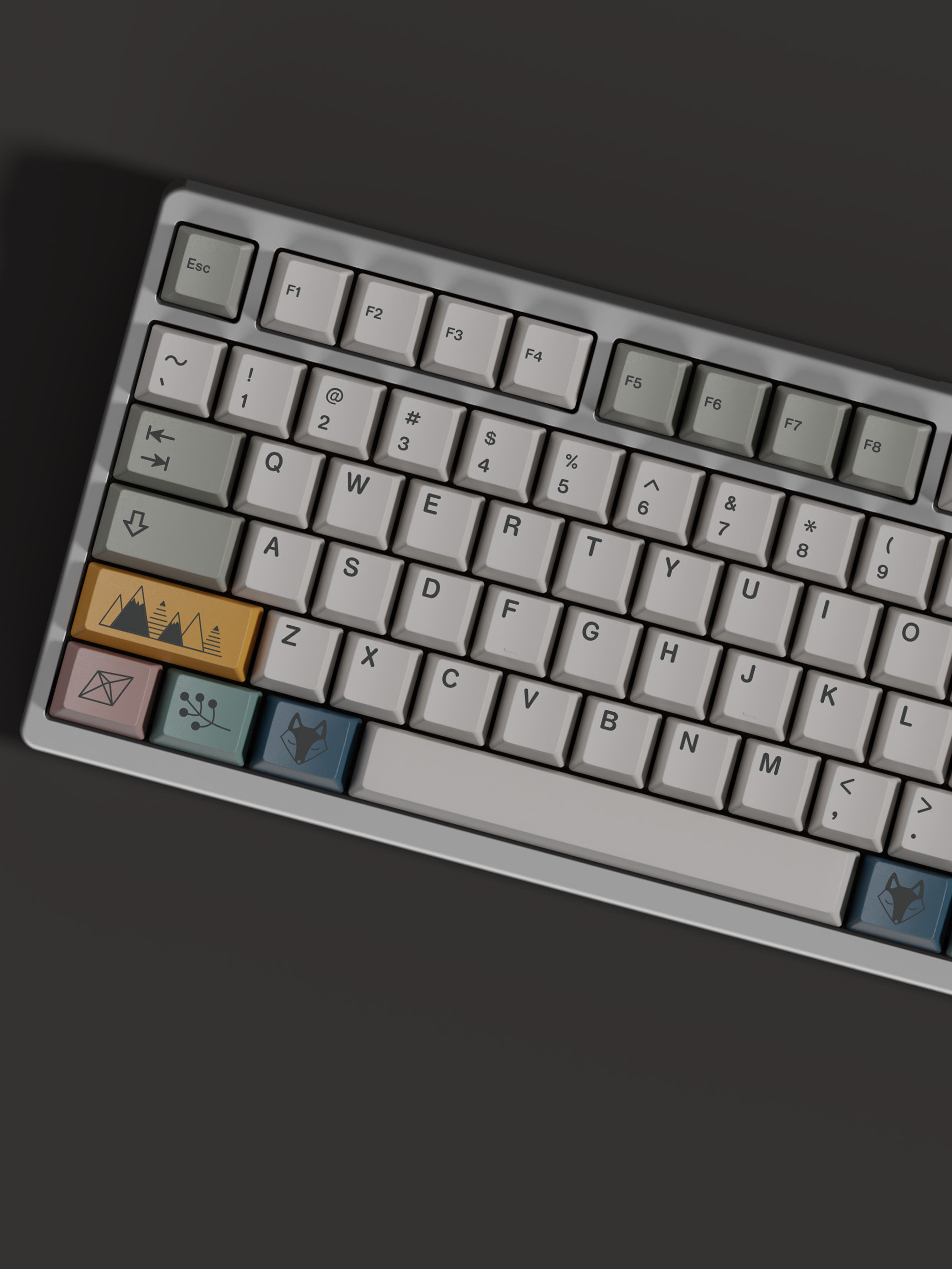 SCANDI-CUSTOMIZED MECHANICAL KEYBOARD PBT SUBLIMATION ORIGINAL HEIGHT KEYCAP SPLIT SPACES