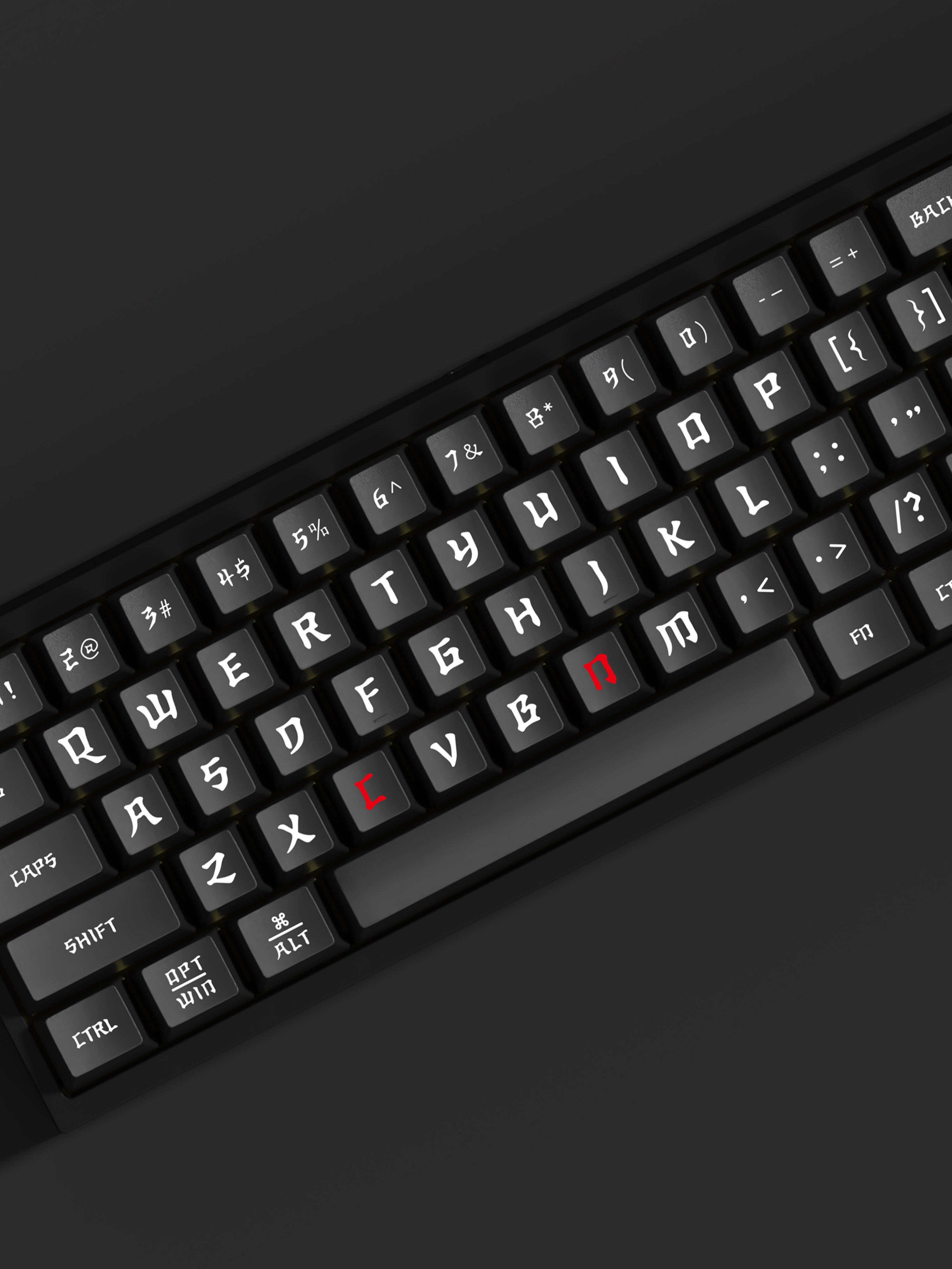 CHINESE CHARACTER CULTURE THEME: KEYCAP CUSTOMIZATION PBT FIVE-SIDED SUBLIMATION ORIGINAL HEIGHT KEYCAP SPLITTING SPACE