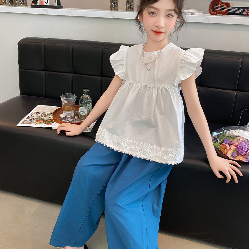 吧啦七彩摇篮巴啦啦官方旗舰店童装青蛙王子女童套装2024新款夏装