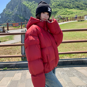 紅色短款棉服面包服8428-P200-K298圖片