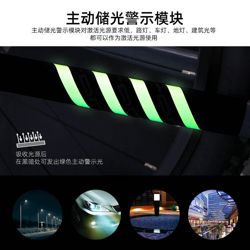 TOOPRE自行车夜光护链贴 山地车链条贴 车架保护套夜间骑行警示贴