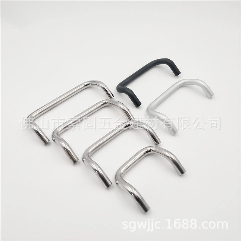 不锈钢304角型拉手UHFNS/XAF51/61双弯柜门实心承重工业门框把手