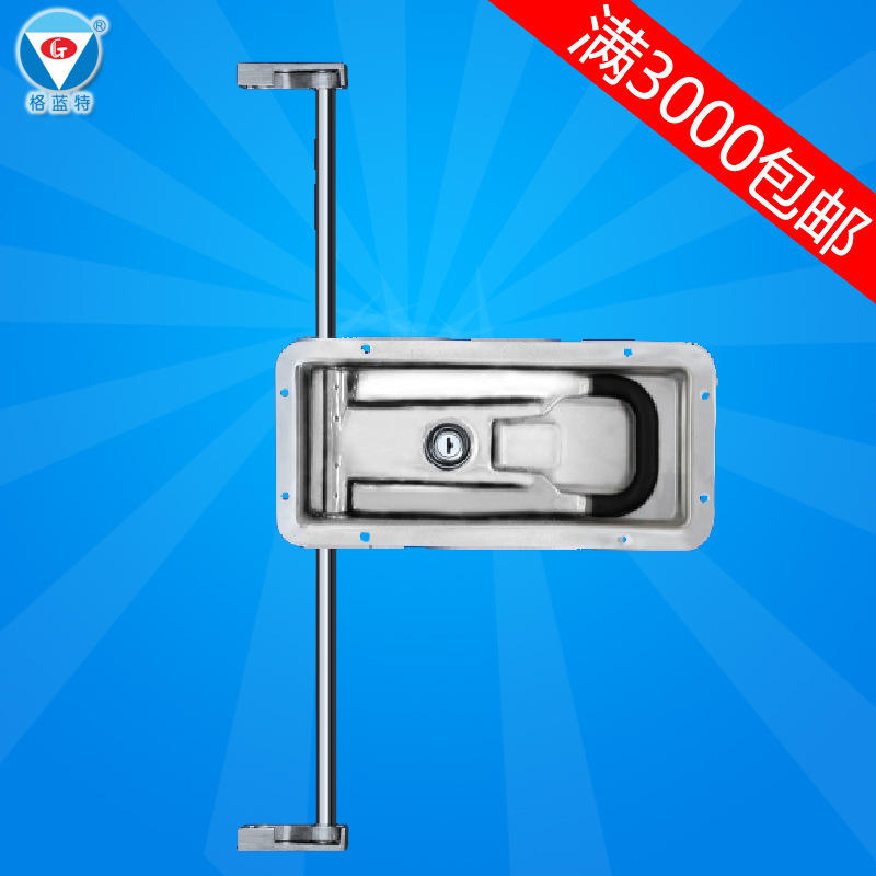 304不锈钢货车车厢门把手特种海鲜冷藏车测门锁杆冷库船仓可门锁