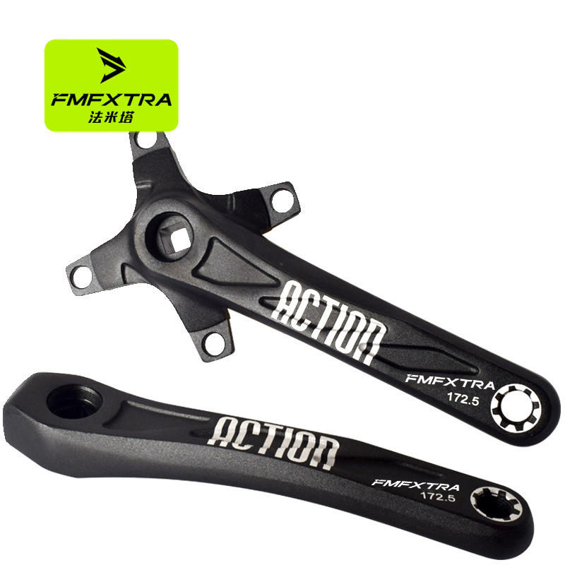 山地车牙盘曲柄170mm铝合金104BCD方孔曲柄8/9/10/11速正负齿改装