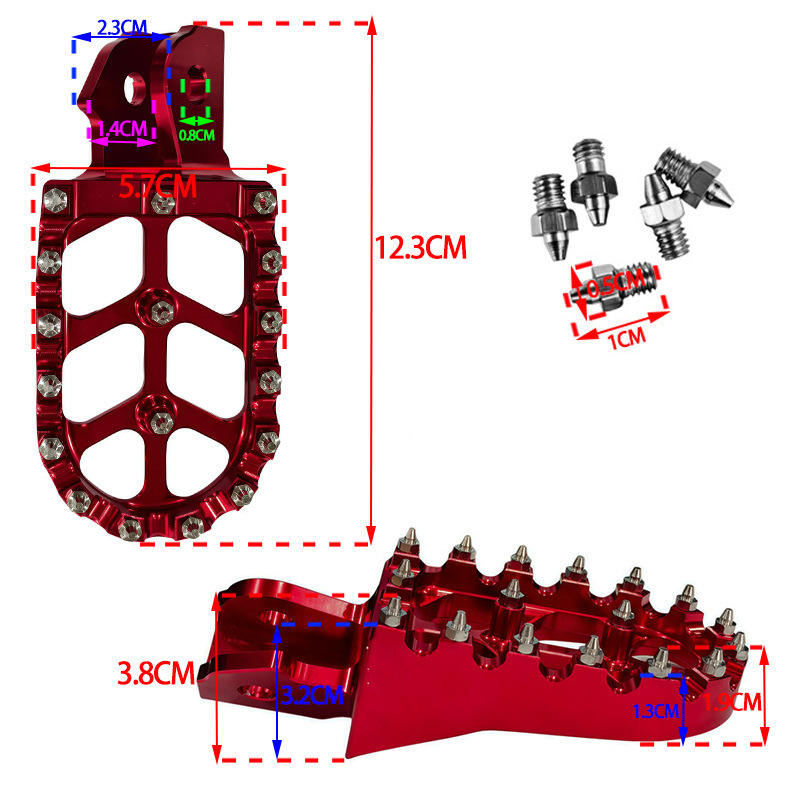 越野摩托车改装配件轻蜂CNC铝合金脚踏板带钉防滑脚踏SURRON