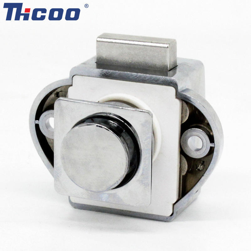 斯科房车按钮锁抽屉锁游艇柜门锌合金按钮锁橱柜按压锁A6512-7116