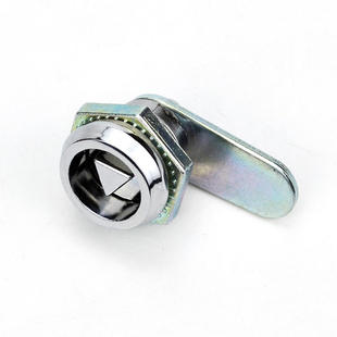 工具箱自动化设备门锁三角锁芯MS705小号转舌锁镀亮光铬三角钥匙