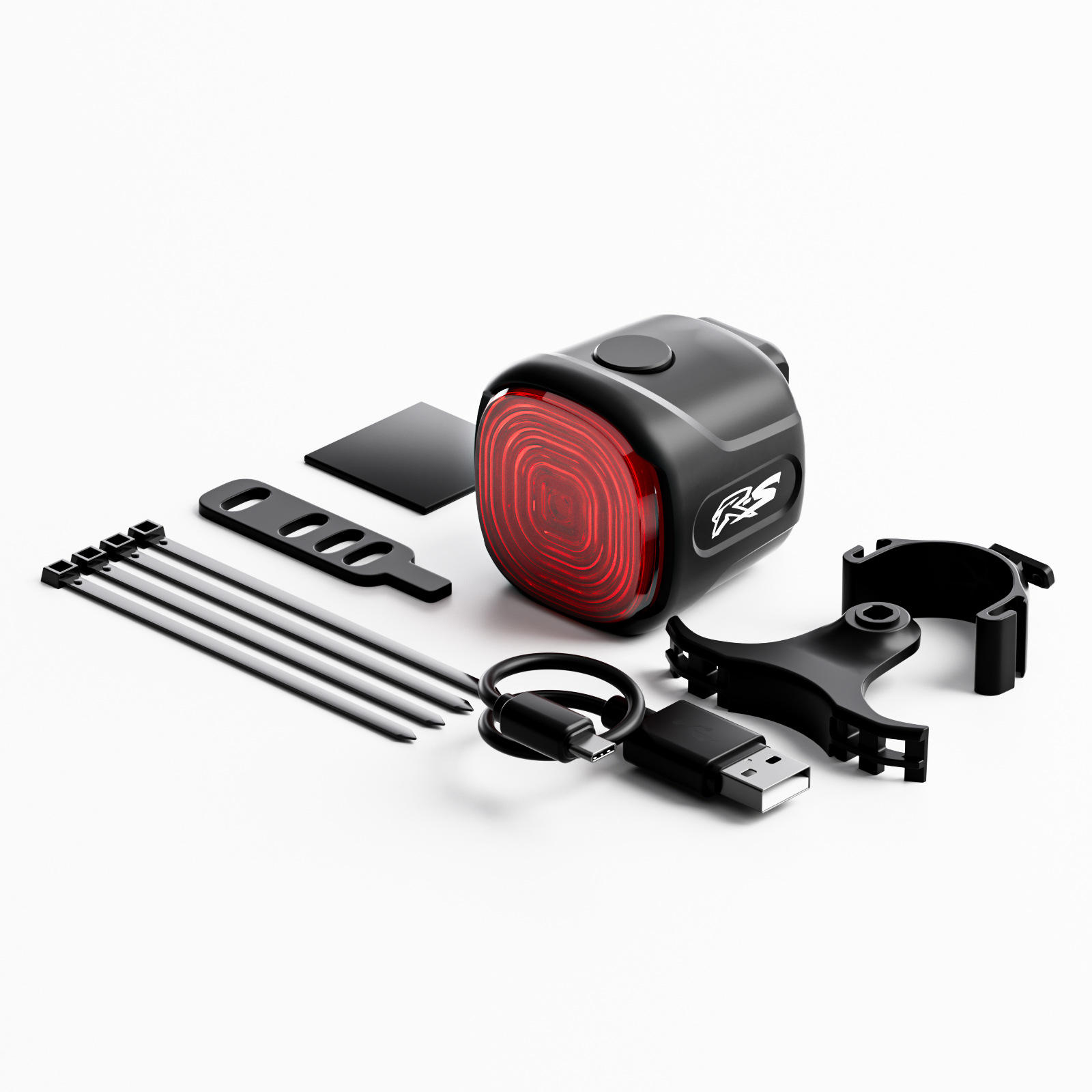 ENLEE山地自行车高亮智能尾灯 刹车感应防水公路车尾灯夜骑警示灯