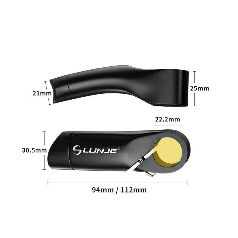 LUNJE山地车副把铝合金锻造一体成型自行车小付把 握把自行车配件
