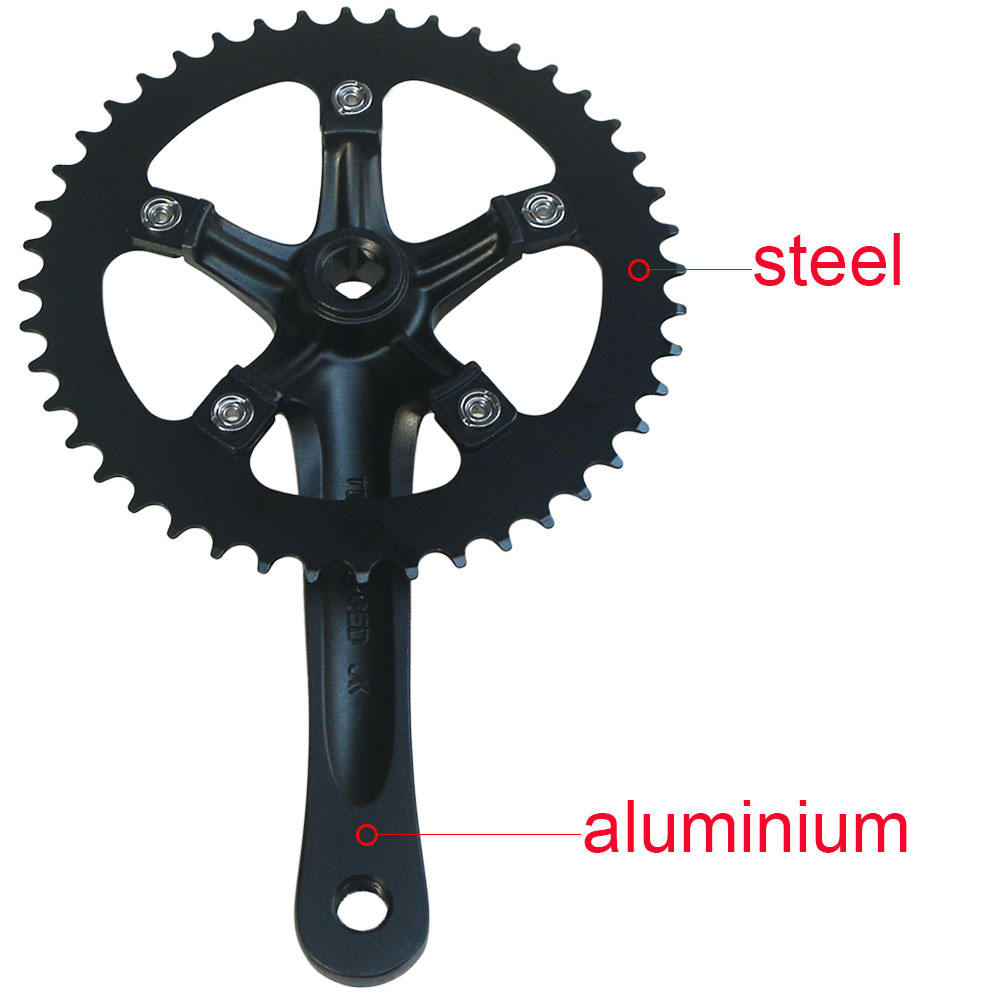 公路车曲柄110BCD自行车非一体齿盘牙盘44T46t48T铝合金材质钢盘