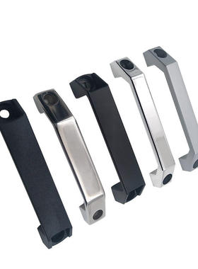 不锈钢拉手折叠U型工业承重拉手重型把手设备合金黑色塑料拉手