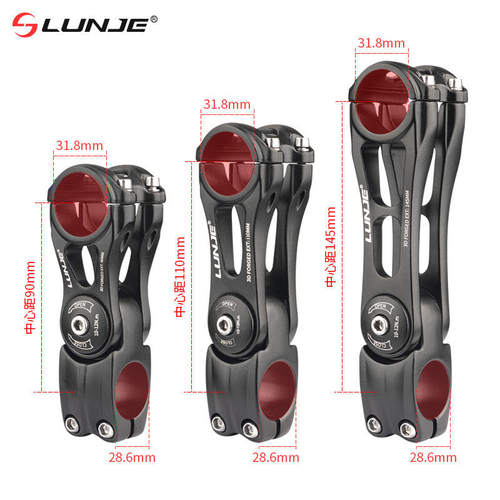 山地车可调把立铝合金把立增高器长度90-110-130-145mm自行车立管