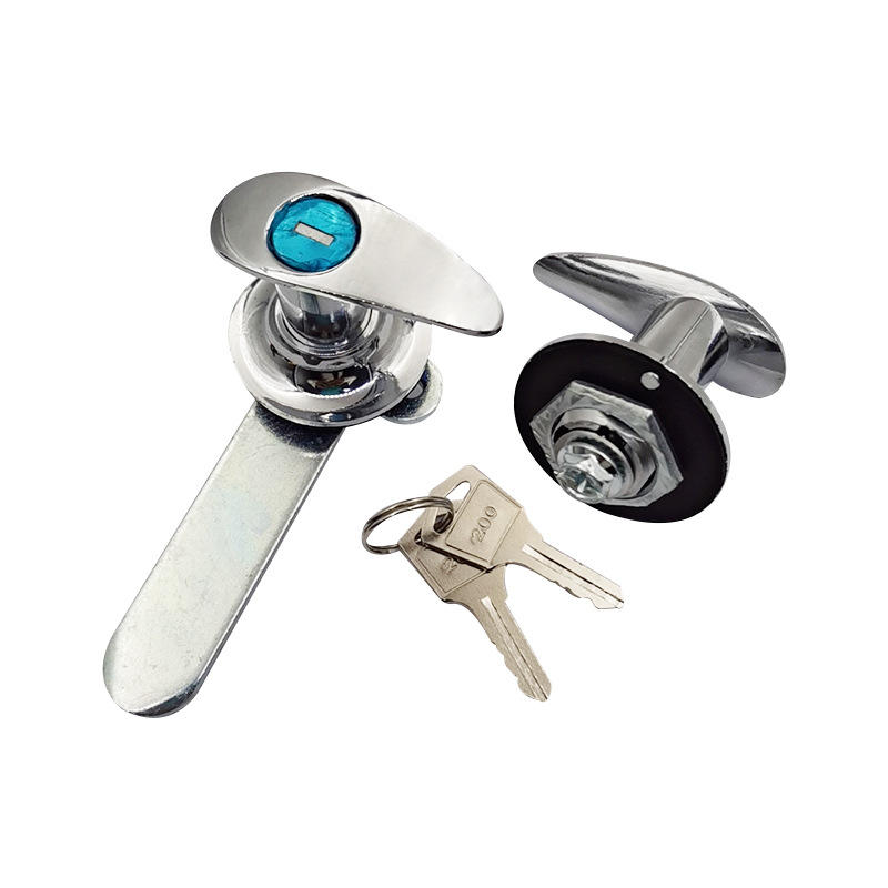 A19-1锁配电箱门锁锌合金把手锁开关柜门锁机械设备铁皮柜锁