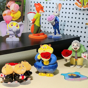 正版 迪士尼疯狂花花动物城朱迪尼克永生盲盒送七夕情人节生日礼物