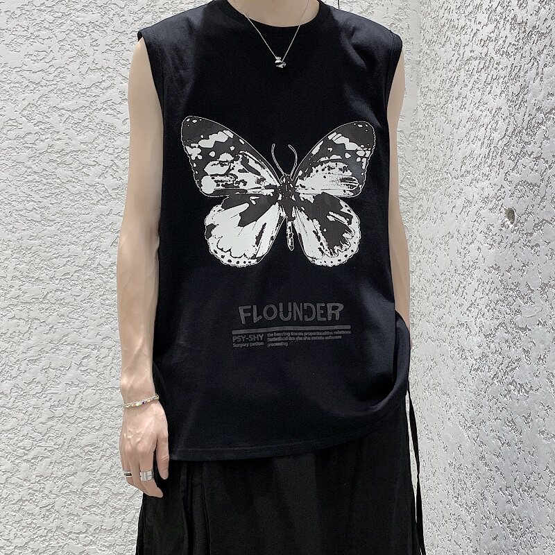 2021年夏季新款无袖背心T恤纯棉短袖T恤男A061-Bc,男装T恤,电商A061