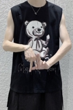 2021年夏季新款无袖背心T恤纯棉短袖T恤男A061-B，男装T恤，电商A061