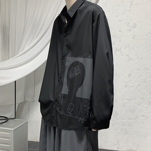 2021春款 港风白色宽松休闲衬衣长袖衬衫B275-C9006图片