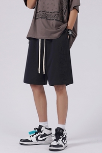 2021夏季新款青春黑色五分裤男休闲男潮男短裤A061-DK356-P35控45图片