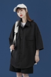 2021条纹衬衫短袖五分袖七分袖这么多袖短袖A061-C8057-P45，男装衬衫，电商A061