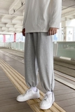 2021春款港风棉面灰色4休闲宽松卫裤运动裤A061，男装休闲裤，电商A061