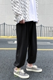 冰丝垂感十足黑色休闲运动裤A061-K1906P20a，男装休闲裤，电商A061