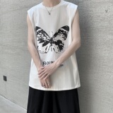 2021年夏季新款无袖背心T恤纯棉短袖T恤男A061-Bc，男装T恤，电商A061