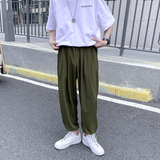 冰丝垂感十足黑色休闲运动裤A061-K1906P20a，男装休闲裤，电商A061