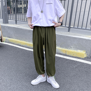 冰丝 垂感十足 黑色休闲运动裤A061-K1906P20a图片