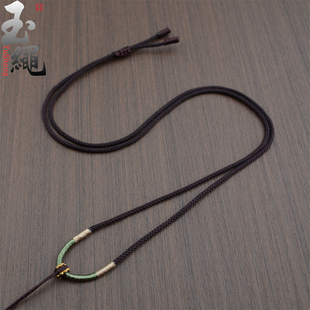 精工手工编织吊坠绳手工彩虹绕线项链绳翡翠芊棉线东陵玉挂脖绳子