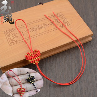 金丝树叶小包挂串配饰钥匙扣手机链半成品葫芦绳 全手工编织抽拉式
