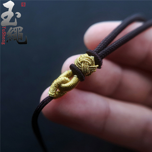 简约吊坠绳调节款菠萝扣金线素绳项链绳diy手工编织吊坠挂黑绳子