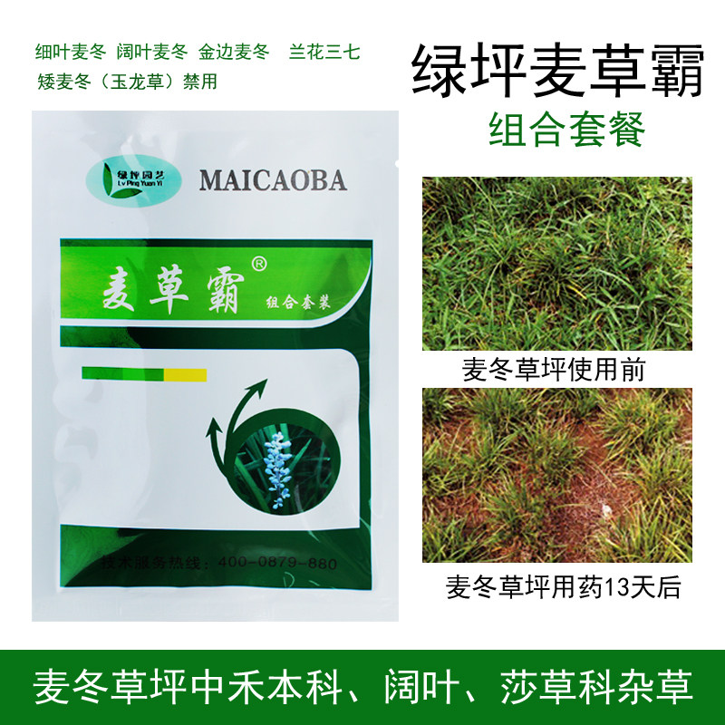 绿坪麦草霸麦冬葱兰除草剂牛筋草小飞蓬水花生阔叶尖叶全除葱麦净