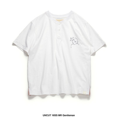 UNCUT 16SS Henley Neck Tee 亨利领 刺绣 T恤