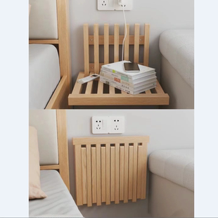 凳登子轻奢高级感折叠上墙挂壁式 本玄幻换鞋 高端实木入户门口日式