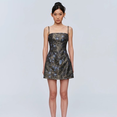 CSFC新中式抹胸吊带连衣裙