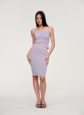 港风经典极简针织套装 CSFC实穿露背吊带包臀半裙翘臀