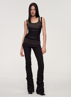 长腿神器穿上就变纸片人 CSFC褶皱裙裤科技面料透气微弹