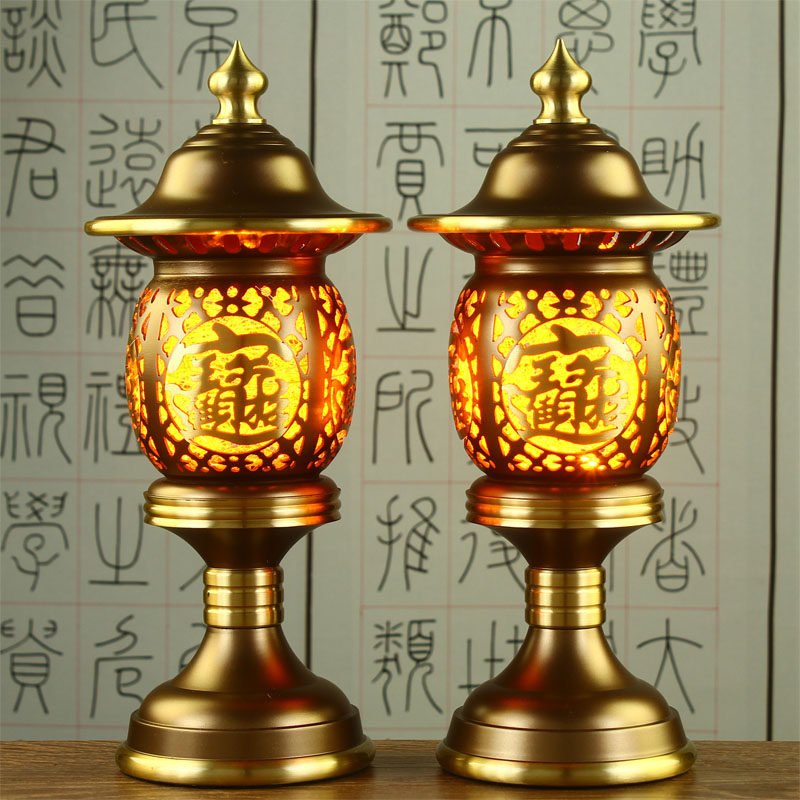 纯铜led佛供灯供佛关公招财神