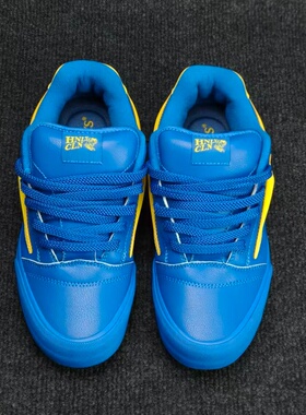 AMBUSH联名KNU SKOOl低帮闪电鞋蓝黄撞色美式街头滑板男女面包鞋