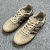 苏格兰限定三条杠男女休闲鞋 END联名Consortium Cup米色低帮板鞋