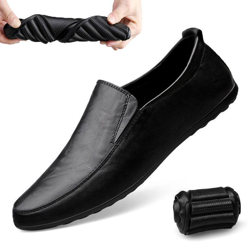 豆豆鞋男真皮商务休闲鞋皮鞋英伦潮流软底男鞋一脚蹬懒人爸爸鞋,流行男鞋,休闲皮鞋,淘宝优惠券,粉丝福利购,淘宝优惠卷