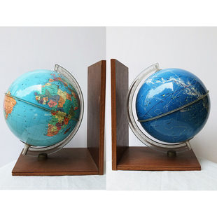 中古70年代意大利地球仪星象书档怀旧摆件家居工艺品轻奢新中式J