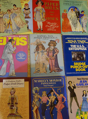 猫王戴安娜王妃梦露JUDY维多利亚风格纸娃娃多款选paperdoll