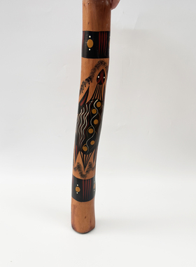重磅美国 迪吉里杜管乐器didgeridoo 传统手绘动物形象
